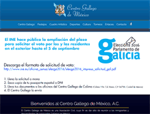 Tablet Screenshot of centrogallegodemexico.org